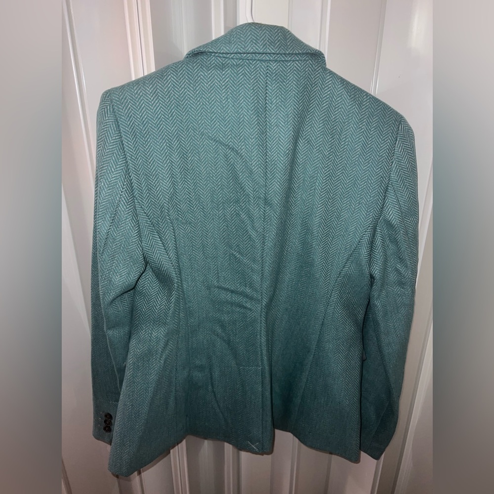 COPY - Loft Teal Chevron blazer Size 2 NWT - Picture 3 of 7